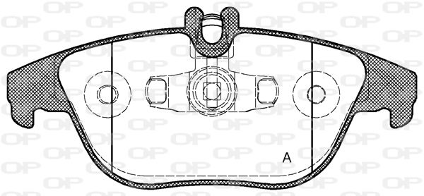 OPEN PARTS Комплект тормозных колодок, дисковый тормоз BPA1305.20